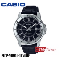 Casio นาฬิกาผู้ชาย สายหนังแท้ รุ่น MTP-VD01L