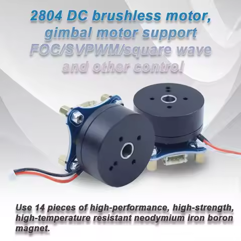 2804 Hollow Shaft Brushless DC Motor with AS5600 Magnetic Encoder Hall Sensor Outer Rotor BLDC Motor