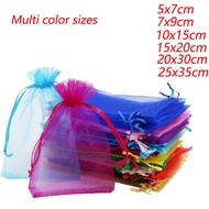 Sheer Drawstring Organza Jewelry Pouches Wedding Party Christmas Favor Gift Bags