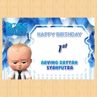 BOSS BABY BOSS banner, BOSS BABY BOSS banner, children's birthday banner, BOSS BABY BOSS background,