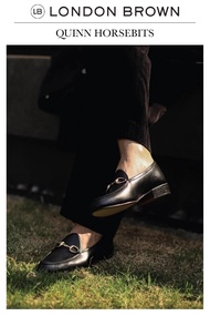 LONDON BROWN - QUINN HORSEBITS  รองเท้าหนัง ทรง BELGIAN LOAFERS