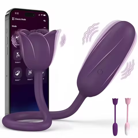 Rose Vibrator Vagina Clitoris Stimulate Vibrating Egg G-Spot Nipple Breast Massager Prostate Massage