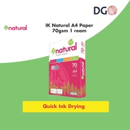 IK NATURAL A4 Paper - 70gsm ( BUY Limit 5 REAMS ONLY ) A4 PAPER 70G