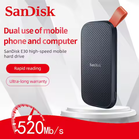 SanDisk hard disk mobile SSD E30 1TB 480GB 520M USB 3.1 HD 2TB external hard for Laptop Mobile Hard 