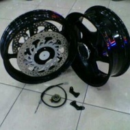 Velg delkevic ninja 250 fi z250fi double disc Velg tapak lebar 55 inc