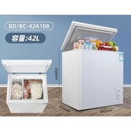 108L Ready Stock Chest Freezer Peti Ais Chiller Bar Glass Fridge Beku Sejuk Portable Mini Small Refrigerator Frozen Ice