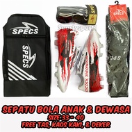 Specs Accelerator Lightspeed Garuda Attack Junior Kids Football Boots FREE Bag Socks Deker