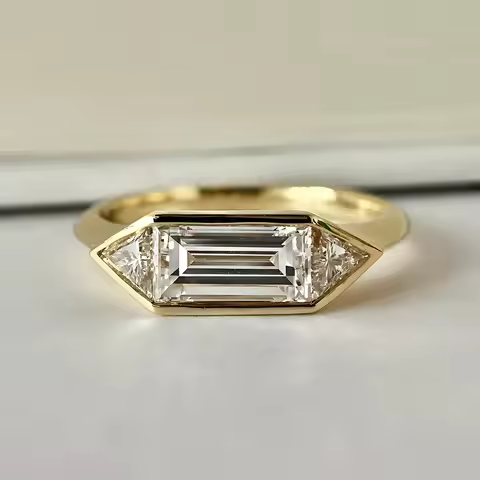 Moissanite Rings for Women BXINY 1.4CT Moissanite Rings 925 Sterling Silver for Women Solitaire Lab 