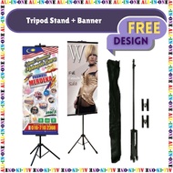 Banner Bunting Printing + Tripod Stand (FREE Design)