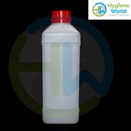 1Litre Square HDPE Water Bottle with Red Cap & Insert Cap