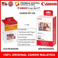 Canon RP-108 RP108 Color Ink & 4R Paper Set For Selphy printer CP910 CP1200 CP1300 CP1500