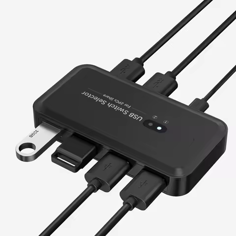 USB KVM Switch Adapter USB 3.0 Switcher 2 Input 4 Output USB Switch KVM Switcher Printer Sharer For