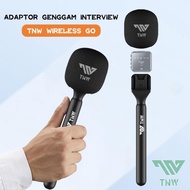 ** TNW Microphone Interview Handle Interview GO Handheld Adapter untuk