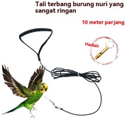 Tali Terbang Burung Nuri 10 Meter Anti Gigitan Ultra Ringan untuk Budgerigar Lovebird Cockatiel Park
