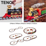 [TENOL] Christmas Train Set Christmas Decor Train Track Toy Train Set Gift for Kids