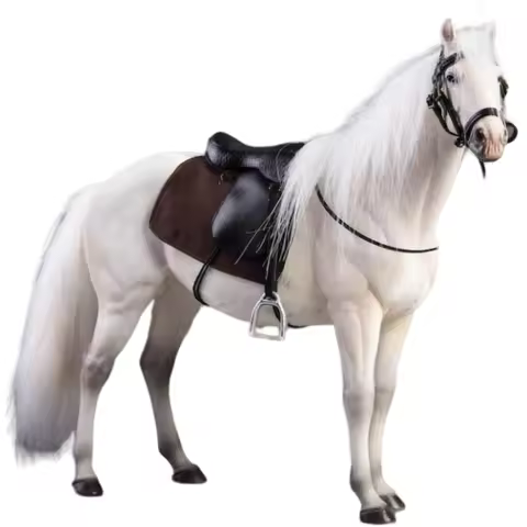 HiPlay JXK Horse Warmblood Horse Expertly Hand-Painted Lifelike Safe Resin 1:12 Animal Figurine