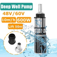 48V/60V DC 6m3/H 40M Lift Submersible Bore Hole Deep Well Water Pump