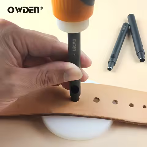 OWDEN Leather Hole Punch 1mm-12mm Sharp belt hole punch set leather craft belt hole punch leather ho