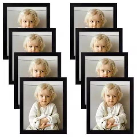 8 X 10 Picture Frames Set of 8 Gallery Wall Frame Set Collage Thin Tabletop Family Frame with Plasti