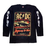 Ready Stock AC/DC Classic Rock Band Graphic Long Sleeve T-Shirt Cotton Oversized Men and Women Stree