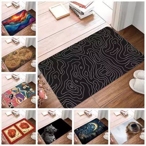 Multi Pattern Non-Slip Waterproof Doormat Easy Clean Entrance Floor Mat Home Decor Durable Minimalis