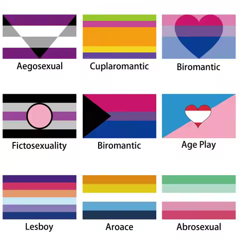 60x90CM 90x150CM Genderfluid Flag Banner Tapestry Colorful Rainbow LGBT Banner Aegosexual, Cuplaroma