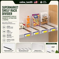 Divider Partition Acrylic with magnet for gondola rack Magnetic Divider