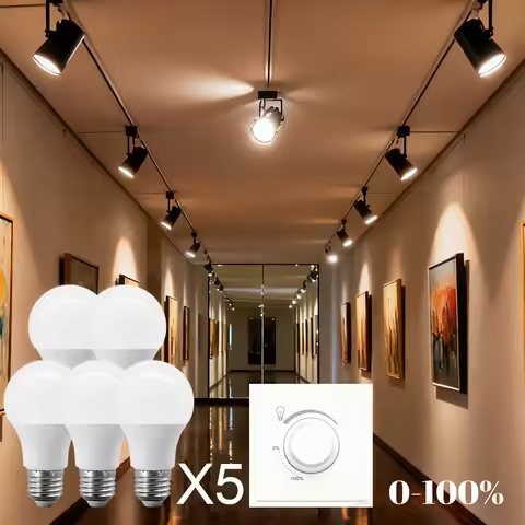 5pcs E27 B22 E14 GU10 LED Bulb Dimmable 3000K/4000K/6000K Warm White/Daylight White Indoor Flood Lig