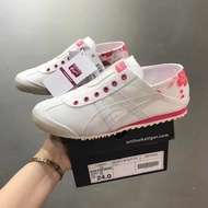 Onitsuka(Authority) Mexico 66 White and Red Shoes One Canvas Shoes Men Casual Shoes and Women Shoes 