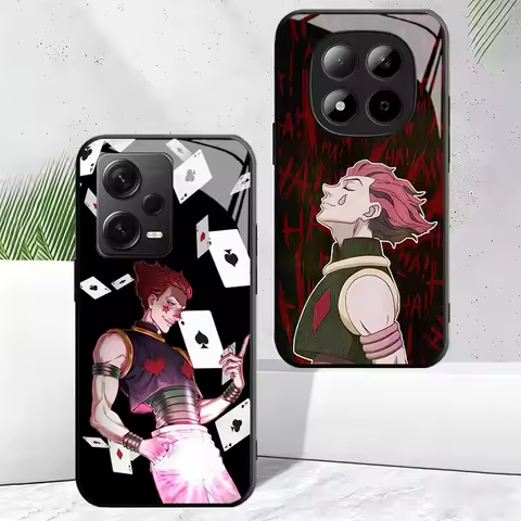 Hunter X-Hunters Hisoka Tempered Glass Phone Case for Xiaomi Redmi Note 12 13 14 15 Pro Plus + 12S 1