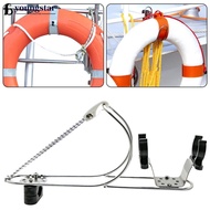 YOUNGSTAR 304 Stainless Steel Lifebuoy Bracket Horseshoe Ring Holder for Boats Yachts Marine Grade H