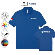 Arials Polo shirt Baju Kaos Kerah Airbus Helicopters