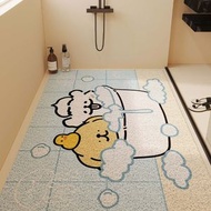 淋浴浴室地墊 滿鋪鏤空絲圈防滑防摔腳墊 衛生間排水隔水易打理腳墊（平行進口）（快遞送貨上門）
