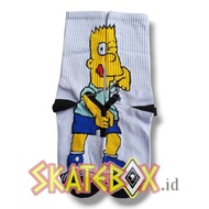 PUTIH Socks White Character Socks Cartoon Socks Simps0n RIB Socks Adult Socks
