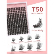 192pcs 3D Effect DIY Handmade False Eyelashes, Thick D Curl, Soft & Thick 40W Customized Eyelash Ext