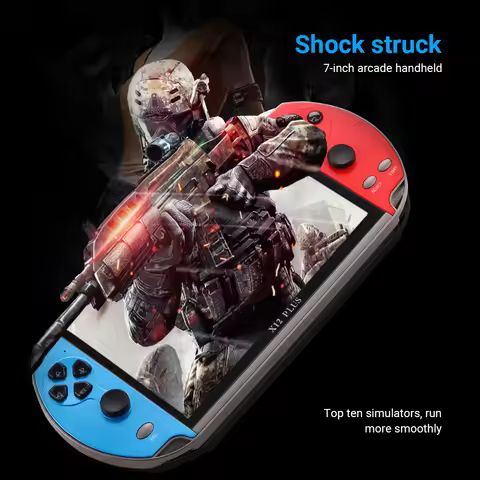 X12PLUS 7 Inch Large Screen Handheld Mini Arcade 8 Large Emulator Retro PSPFC//GBA Game Console Hand