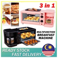 🌹READY STOCK🌹 3 IN 1 Multifunction Electric Oven Breakfast Maker Coffee Machine Frying Pan Mini Oven