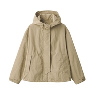 มูจิ เสื้อแจ็คเก็ตมีฮู้ดผ้ากันละอองน้ำ ผู้หญิง - MUJI Water Repellent UV-Cut Pocketable Hooded Jacke