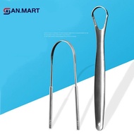 AN.MART 2PCS Tongue Scraper Stainless Steel Tongue Cleaner Oral Care Hygiene Scraper MY