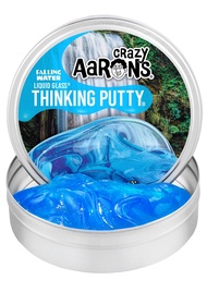 Crazy Aaron's Transparent Thinking Putty - 4" Falling Water Liquid Glass See Through Putty Tin - 90 