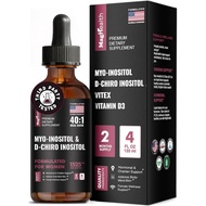 Myo-Inositol & D-Chiro Inositol Liquid Drops for Women | 40:1 Ratio | Hormone Balance & Cycle Suppor
