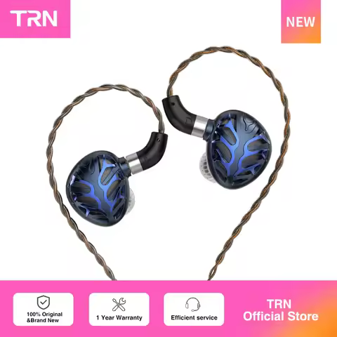 TRN Official Azure Dragon In-ear Earphones Second-generation 14.6mm flagship Planar Diaphragm Interc