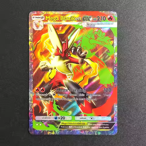 DIY Pokemon TCG Pocket Card B1 Mega Rising Mega Blaziken EX Super Rare Collectibles Card Single Clas