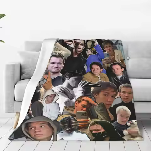 Marcus And Martinus Twin Boys Fleece Throw Blankets MM Singer Blankets for Sofa Couch Ultra-Soft Bed