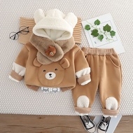 Thickened Children cod Fleece Autumn Winter Clothes New fashion1-6 Girls Hat Baby Clothes Winter Thr