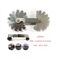 Screw Pitch Gauge 52blade MM & INCH / Thread Gauge / Screw Pitch Gauge 52blade MM & INCH / Alat Ukur