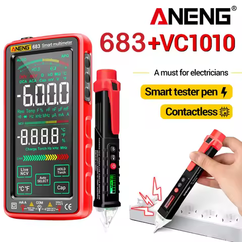 Multimeter kit Rechargeable 683 ANENG Touch Screen 6000 Counts Multimetro Test Multitester AC/DC Vol