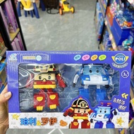 Genuine Deformed Police Car Polly Rescue Team Toy poli Amba Mark Butch Roy Children's Inertial Car S