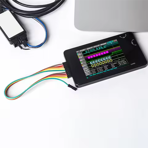 LJL LA104 Digital Logic Analyzer 2.8"Screen 4 Channels Oscilloscope SPI IIC UART Programmable 100M S