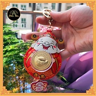 Móc khóa mèo thần tài, ông thần tài, móc treo chìa khóa dùng làm quà tặng thu hút phong thủy tài lộc